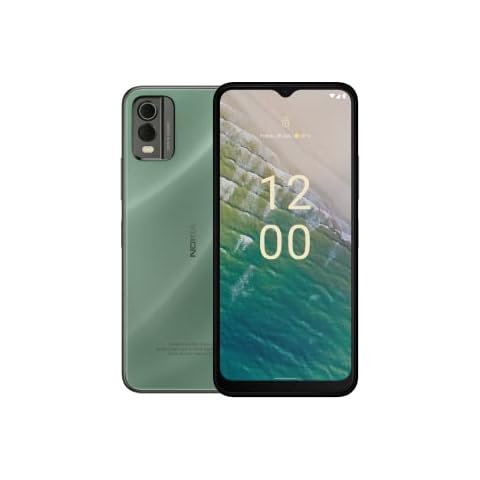 Nokia C32 | Android 13 | 3-Day Battery | Dual SIM | 50MP Dual Camera | 4/128GB | 6.5-Inch Screen | Unlocked GSM Smartphone | Not Compatible with Verizon or AT&T | Autumn Green Cover