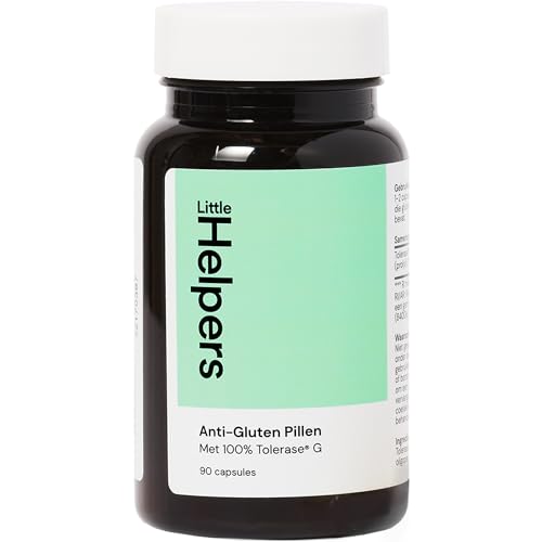 Little Helpers® Anti-Gluten-Pillen mit 100% Tolerase® G – Glutenabbauende Enzyme – Für Glutenempfindlichkeit & Kreuzkontamination – 90 Tabletten