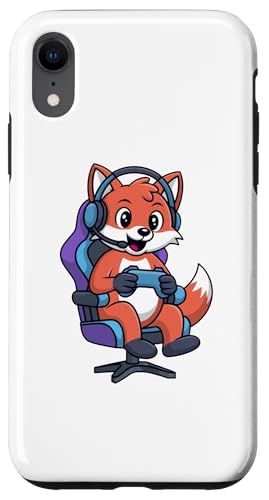 Funny Gamer Red Fox Gaming Video Game Enthusiast Boys Kids �X�}�z�P�[�X iPhone XR �p