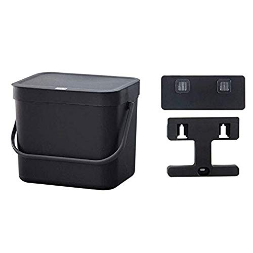 Poubelle murale de cuisine et salle de bain 12L en plastique suspendue