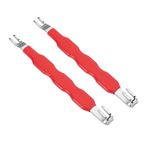 Vinuwu 2Pcs Electrical Connector Separator Automotive Terminal Connector Remover Tool Universal Multi Functional Fit for Car, Truck Wiring Harness Repair (Red)