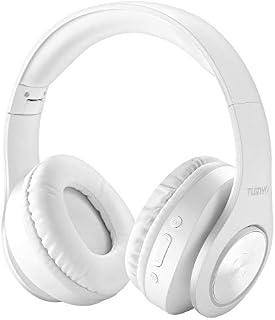 TUINYO Bluetooth Headphones Wireless, Over Ear Stereo Wireless Headset 40H Playtime with deep bass, Soft Memory-Protein Earmuffs, Built-in Mic Wired Mode PC/Cell Phones/TV- Rose Gold