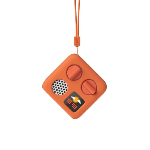 Image of Yoto Mini Adventure Jacket in Fruit Punch (Orange) with Matching Wrist Lanyard – Accessory for Kids Mini Audio Device, Anti-Slip Silicone Skin Cover, Fitted Protective Sleeve Case