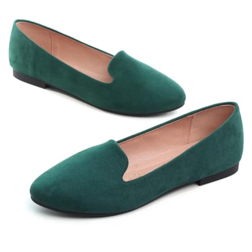 Image of Dear Time Women's Casual Loafers Flats Comfortable Round Toe Dress Shoes Slip On Ballet Flats for Women Work Office Shoes