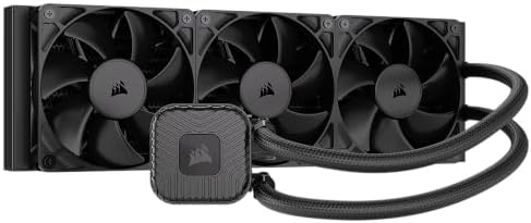 CORSAIR NAUTILUS 360 RS AIO Liquid CPU Cooler – Black | 3x RS120 Fans Included, AMD AM5/AM4, Intel LGA 1851/1700, Daisy-Chain Connectivity, Low-Noise, Zero RPM