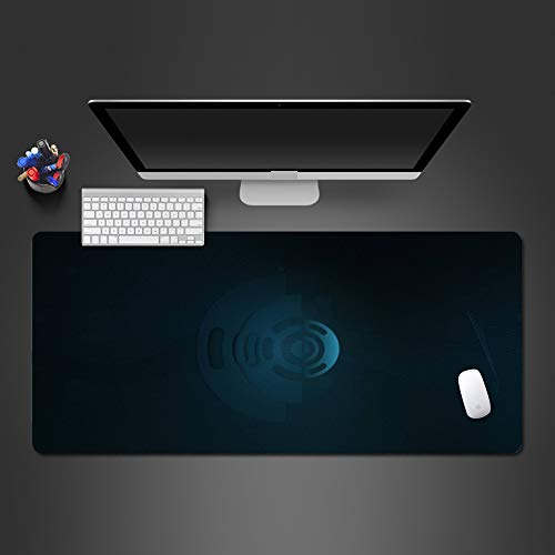 Preisvergleich Produktbild Mauspad Blaues Einfaches Mousepad Große Rutschfeste Gaming-Mausmatte Bürocomputer-Tastaturmatte Verschlusskante Waschbar 800X300X3Mm