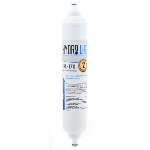 Filtre de rechange Hydro Life 52101 HL 170 QC en acrylique blanc pour cartouche d'eau
