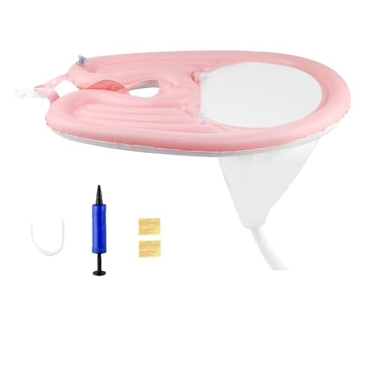 AolKee lavacabezas portatil para casa, lavacabezas hinchable, lavamanos portátil, ayuda para el lavado del cabello para ancianos, discapacitados, embarazadas, color rosa