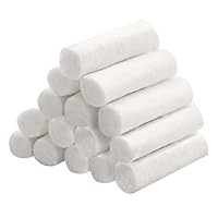 200 Stück 1,5 Zoll Zahnärztliche Gaze Baumwollrollen, nicht steril, 100% natürliche Baumwolle, hoch saugfähige Baumwolle für Mundgaze und Nasenbluten für Kinder und Erwachsene.