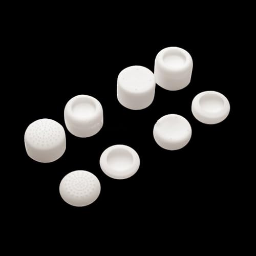 Image of Pack of 8 pcs Analog Controller Gamepad Raised Antislip Thumb Stick Grips Thumbsticks Joystick Cap Cover for PS5, PS4, PS3, Switch Pro, Xbox one, Xbox 360, Wii U, PS2 Controller (White)