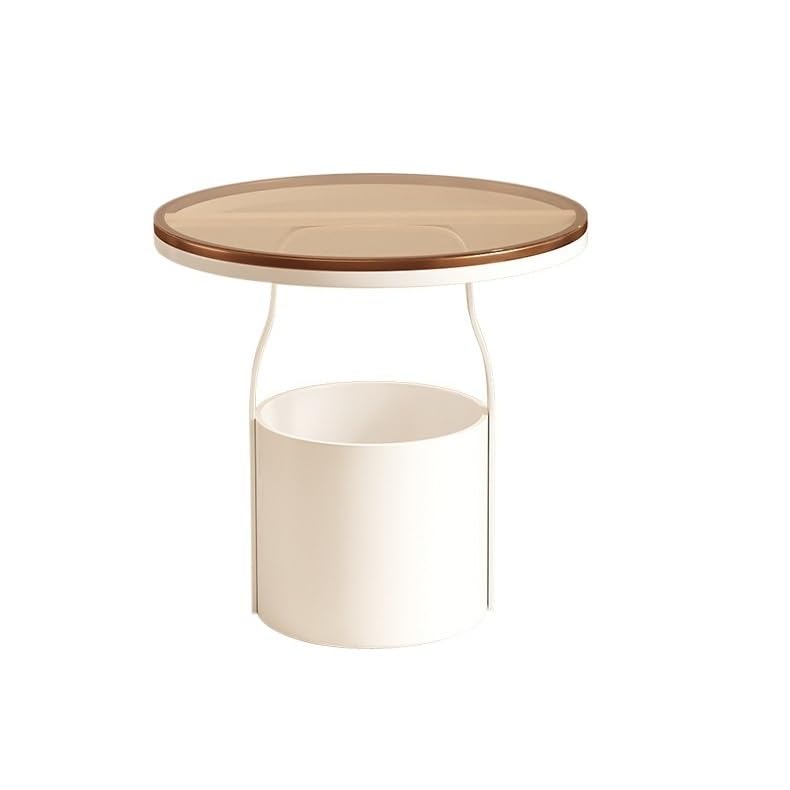 Table d'appoint ronde pour salon et chambre : le petit meuble de rangement minimaliste