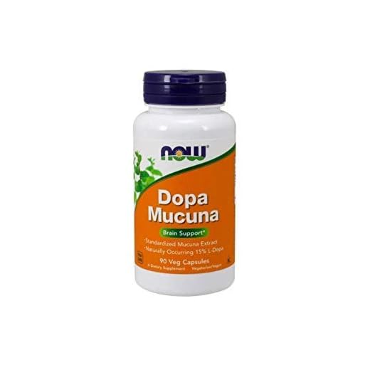 Now Foods Mucuna DOPA 15% Extract, 90 VCaps (Pack of 4)