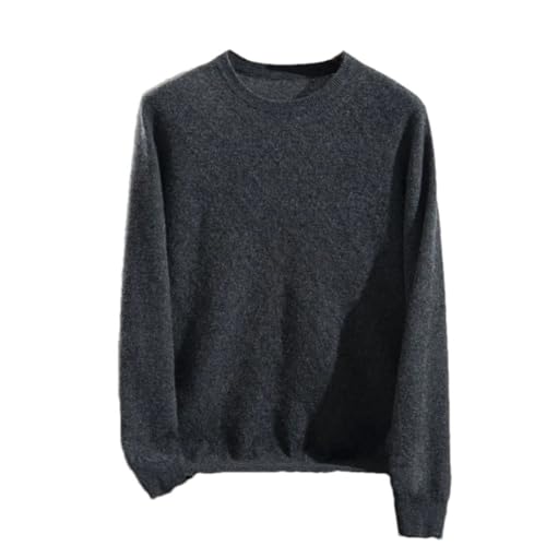Men's Crewneck Cashmere Sweater Long Sleeve Pullover Casual Knit Texture Classic Jumpers Tops
