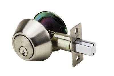 Yale Deadbolt Single Cylinder (SS) Steel Dimple Key, Standard Size, Silver