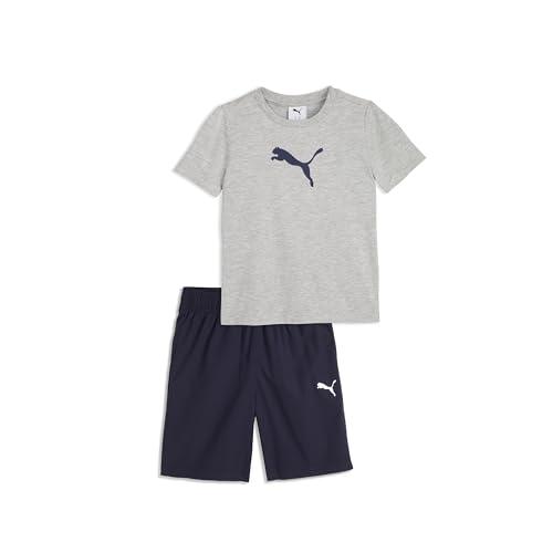 Image of PUMA Kids Graphic T-Shirt & Fleece Short Set (Toddler)