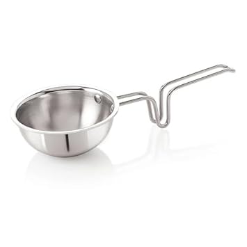 The Indus Valley Triply Stainless Steel Tadka Pan/Vaghar/Chounk/Baghar for Frying Dal/Spices | Small 5Inch, 0.4kg, Gas Compatible | 3-Layer Body, 100% Toxin-Free, Naturally Non-Stick, Long Lasting