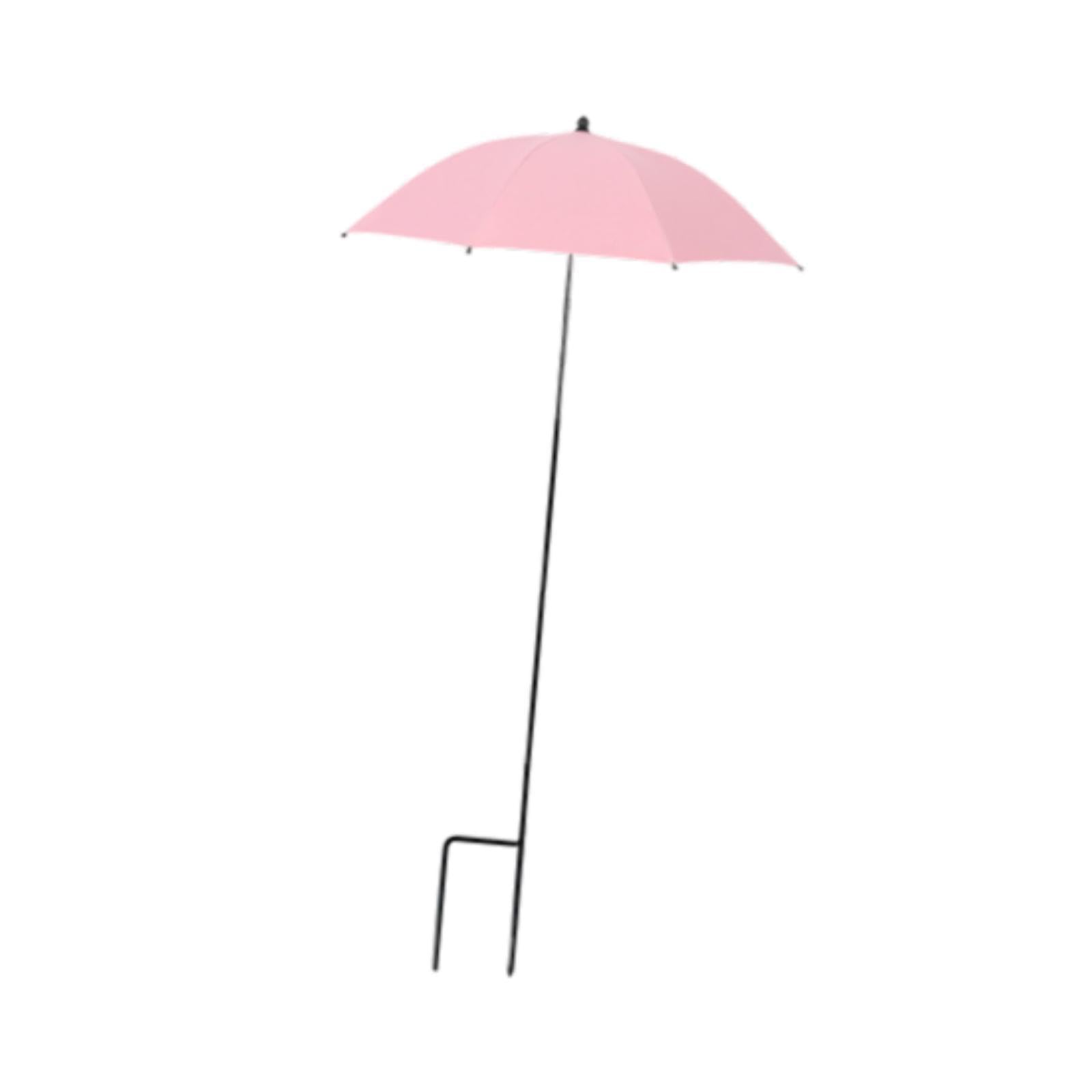 Outdoor Plant Umbrella Sun Shade for Flower Beds and Potted Plants, Adjustable Garden Canopy with Alloy Frame and Polyester Cover, Protective Plant Sunshade, Pink, 1 Piece-image-23