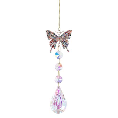 Attrape-soleil papillon en cristal strass à suspendre pour fenêtre - Cadeau pour mon ami spécial, cadeau de Noël ou d'anniversaire de mariage