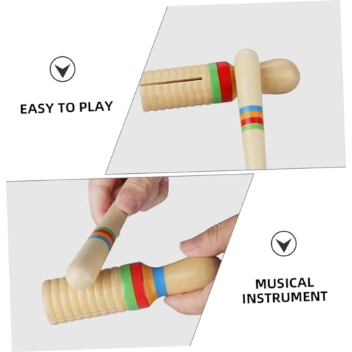 JOINPAYA 2 Conjuntos De Instrumentos Musicais Apitos Instrumento Guiro Iniciante Com Vara Guiro Inst