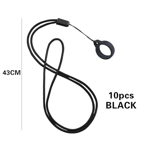 Bavooty Silikon Lanyard Elektronische Zigarette,Schlüsselband,Schlüsselband Personalisiert,Elektronische Zigarette Lanyard,Nylon Lanyards,Schlüsselbänder,für Zigarette,Ausweise,Schwarz,10pcs