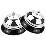 Abaodam 2個 伝菜ベル レトロメタル呼び鈴 多用途キッチン呼出しベル ペットトレーニング 高齢者介助用 卓上サービスベル