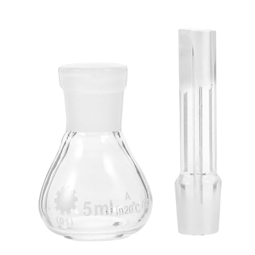 MUCKLILY Glass Pycnometer Bottle with Perforated Stopper for Density Measurement Labs Schools and Industry High Resistant Reagent Storage Glassware