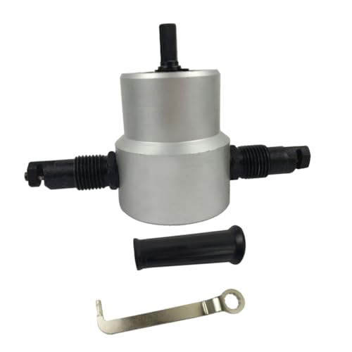 Uonlytech 1 Juego Cortador De Metal Cortador Mordisqueador Mordedor De Corte De Cabezas Accesorio De Taladro De Corte Taladro De Corte Nibbler 160a Herramienta Cabeza Doble