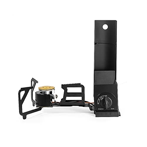 Faltbarer tragbarer Gasherd - Camping & Zuhause Outdoor Wandern - Herd Butan Herd - Gas Brenner Kocher - Schwarz Cover