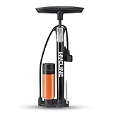 Hycline Fahrradpumpe, Luftpumpe 160 PSI Hochdruck Standpumpe mit Manometer, Handpumpe für alle Ventile - Presta, Schrader, Dunlop, Auto, Französisches Ventil, für Bike, Reifen, Ball, Luftkissen