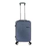 Maleta trolley grande en tonos verde y gris con estructura rígida y elegantes acabados. ¡Descúbrela!