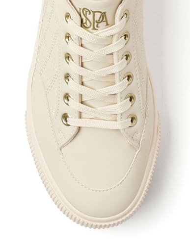 Image of U.S. Polo ASSN. Elsa 2.0 Off White Sneakers Shoes with Quilting Detail
