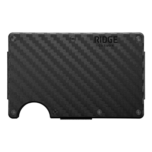 The Ridge Secure Essentials Bundle: Minimalist RFID-Blocking Slim Wallet with Money Clip & Compact Key Organizer Set (Carbon Fiber)2