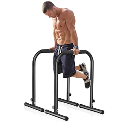 Dip Bar, Adjustable Dip Stand Station for Home Workout, Heavy Duty Parallel Bars Workout Equipment for Strength Training