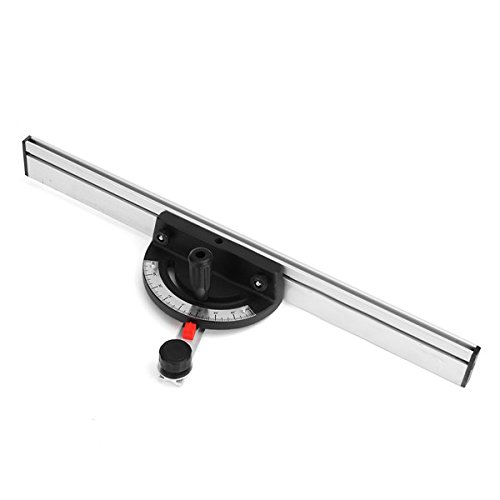 HELEISH Sierra de sierra de cinta de 60 cm Ángulo de mesa Guía de inglete Calibrador Guía de cerca Sierra de mesa Herramienta accesoria