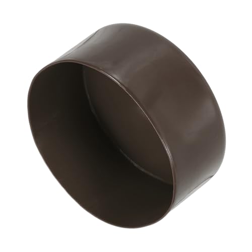 Image of uxcell 4pcs Rubber End Caps 110mm(4 5 /16 Inch) ID x 80mm(3 1 /8 Inch) H Vinyl Round End Cap Cover Screw Thread Protectors Brown