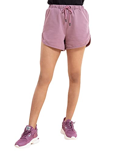 Image of NYKD Solid Cotton Shorts for Women with Pocket | Casual, Sports, Night Wear - NYK039