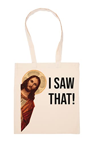 Hopestly Jesus Meme I Saw That Borsa Per Le Spese Riutilizzabile Drogheria Tela Di Cotone Tote Reusable Shopping Bag