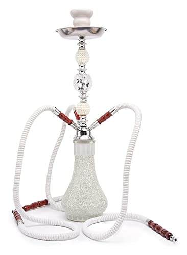 INKMEX Wasserpfeife Arabische Wasserpfeife Multi-Rohr DREI-Rohr-Kristallglas-Bongs Geschenke for Männer und Frauen…