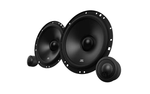 JBL Stage1 601C 2-Wege KFZ Soundsystem von Harman Kardon - 200 Watt Komponenten Auto Lautsprecher Boxen Set mit 16 - 17 cm Einbau Autolautsprecher und Hochtöner, Black