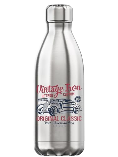 Botella térmica sin BPA para mantener bebida caliente termo de acero de 350ml estilo hotrod 2