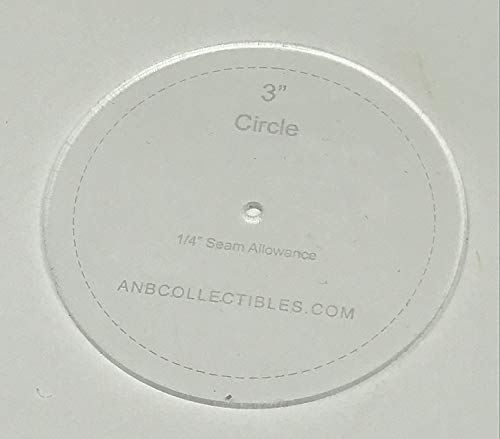 Choice of Size Acrylic Circle Quilt Template (3.75