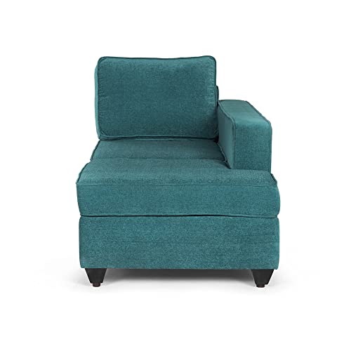 Image of Wakefit Sofa Set | 3 Year Warranty | Sofa 3 Seater, 3 Seater Sofa for Living Room, Wooden Sofa Set, 4 Seater + Right Aligned, Sofa for Living Room - Napper(Malphino : Malibu Green)