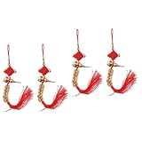 Cabilock 4 Piezas Calabaza De Cobre Borla De Calabaza De Chino Colgante Colgante Oriental Decoraciones De La Puerta De Entrada Colgante Decorativo Chino Calabaza De Borla Latón