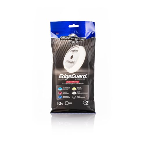 Image of Buff and Shine - EdgeGuard Foam Buffing Pads - White - 3 inch Polishing and Finishing Pad - Pack of 2