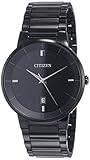Citizen Men's Stainless Steel Japanese-Quartz Watch with Stainless-Steel Strap, Black, 21 (Model: BI5017-50E)