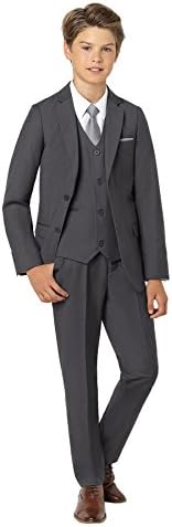 Paisley of London Boys Classic Grey Prom Suit, Slim-fit Premium Suit, X-Large - 20