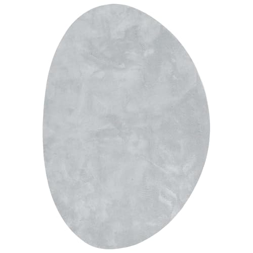 Tapis de chambre moderne antidérapant et doux en polyester gris - 2