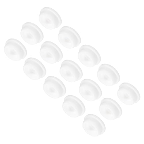 Image of MECCANIXITY 15pcs T-Shaped Silicone Plugs 31.3mm 1 1 /4 Inch Dia Snap in Plug Hole Seal Cover Round Rubber Stopper for Kitchen Rubber Bulkheads Waterproof Sealing Plugs White