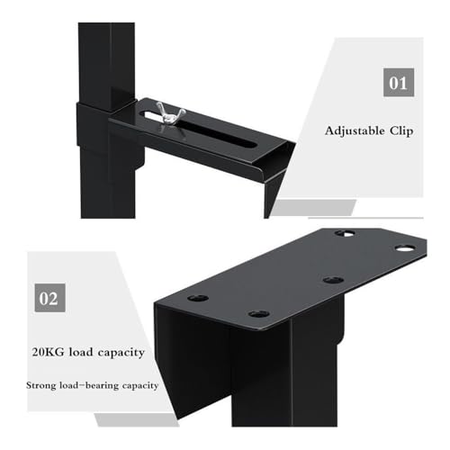 Soporte para Torre de PC Bajo el Escritorio, Ajustable en Altura y Ancho, Montaje en Pared o Escritorio, con Sistema de Suspensión (Negro) miniatura 7
