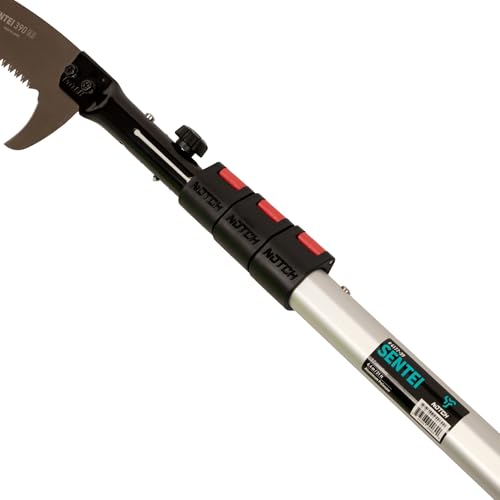 Notch 21' Sentei 4-Section Telescoping Aluminum Polesaw 15.4" (390mm) Hard Chrome-Plated Blade, Abrasion Resistant Low-Profile Grip, Rigid Aluminum Construction (4177-39)